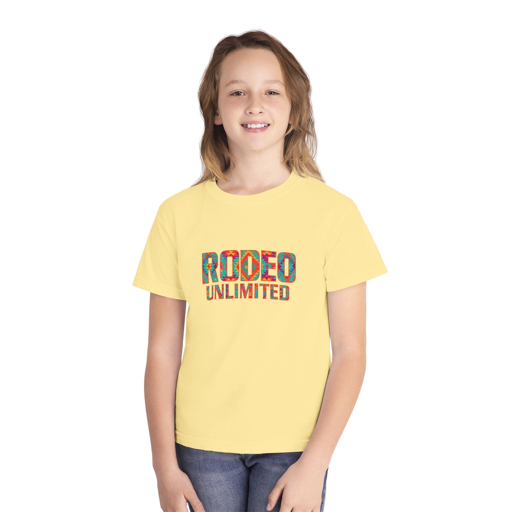 Rodeo Unlimited Youth Tee — Aztec (Comfort Colors)